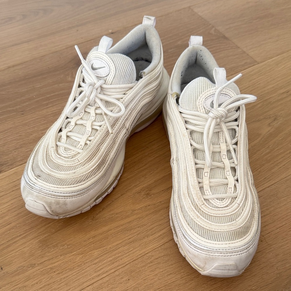 Nike Men’s Air Max 97 Triple White Wof Grey size 8